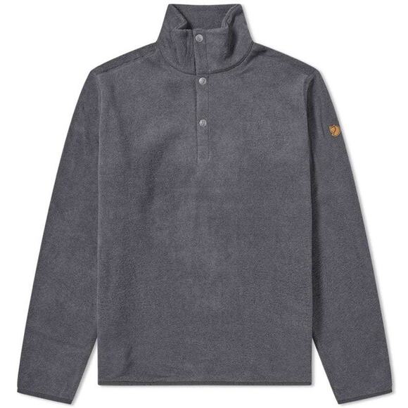Fjallraven Men’s Gray Ovik Outdoor Quarter Snap Fleece Jacket Gorp Core L - Picture 1 of 10